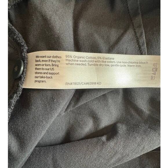 Eileen Fisher Plus 1X Gray Side Zip Organic Stretch Cotton Slim Ankle Pant (A) - Picture 9 of 9